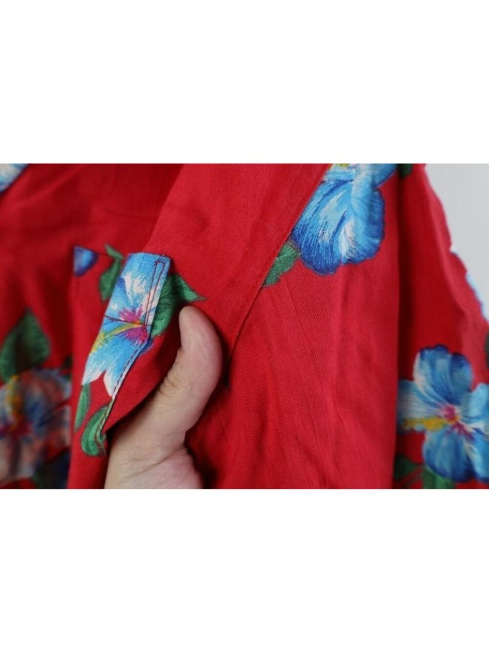 Vtg 70s 80s Streetwear Mens Medium Rayon Gabardine Flower Hawaiian Button Shirt - Picture 4 of 13
